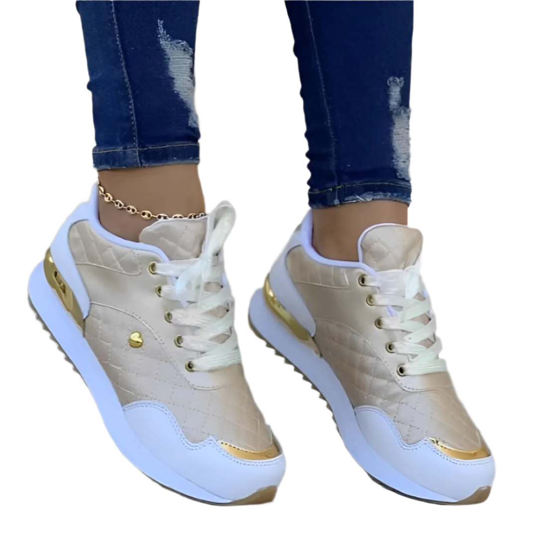 Sheena – Luxus-Sneaker aus Leder mit durchsichtigen Details