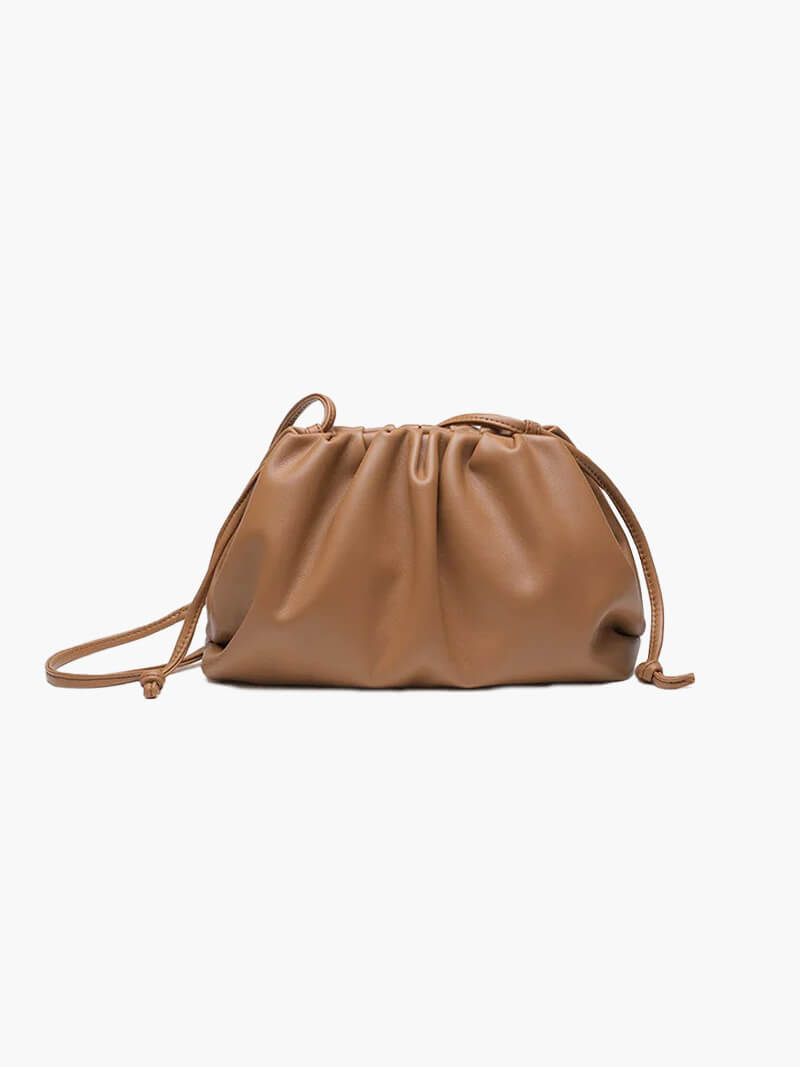 Damen Crossbody Tasche aus veganem Leder – Elegante Dumpling Bag
