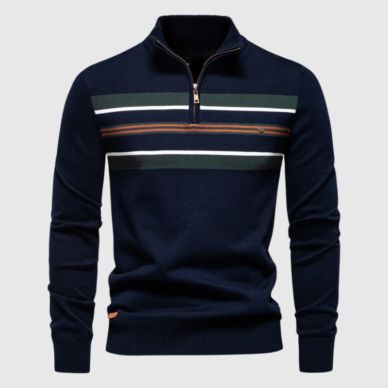 Sportlicher Pullover mit modernem Kontrastdesign