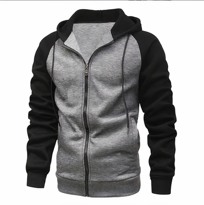 Sportlicher Zip Hoodie mit Verstellbarer Kapuze