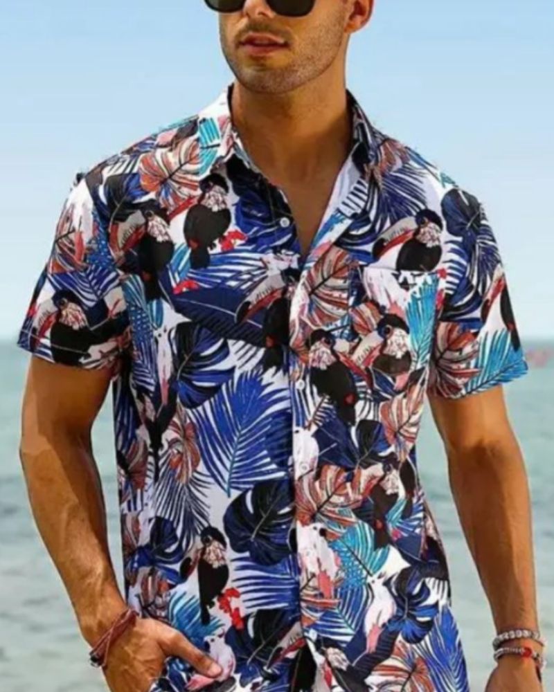 Timothy- Tropisches Strandhemd für Männer