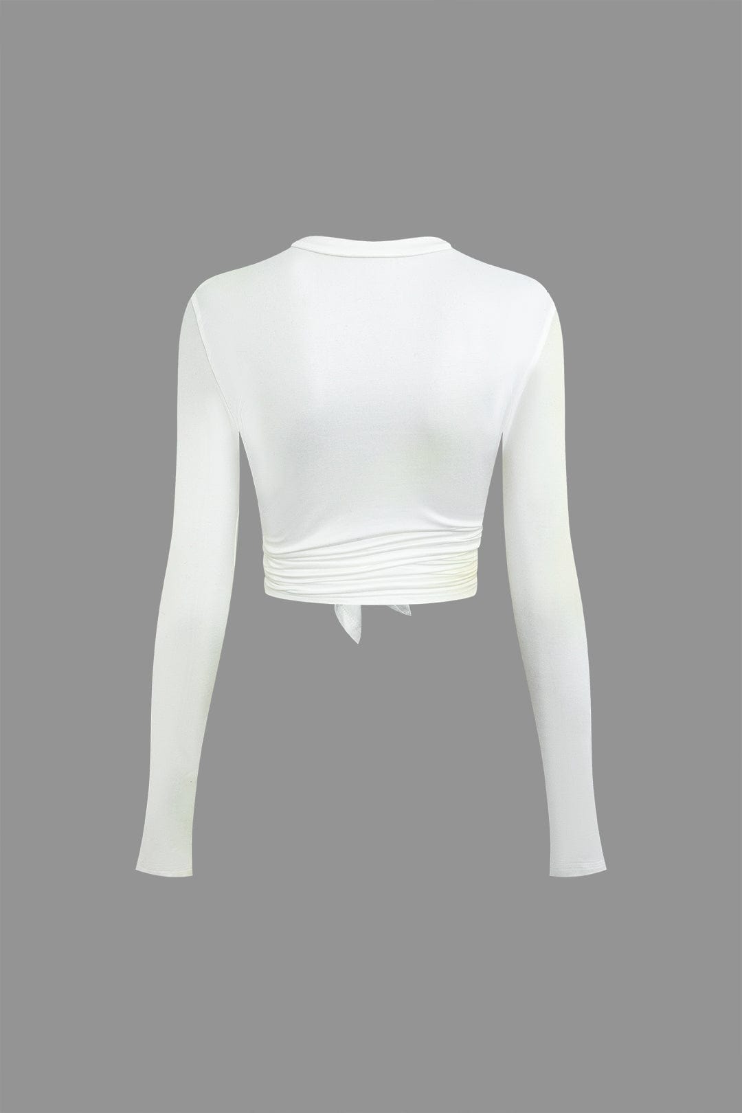 Edith | Stylisches Front-Tie-Shirt mit trendigem Schriftzug und engem Schnitt