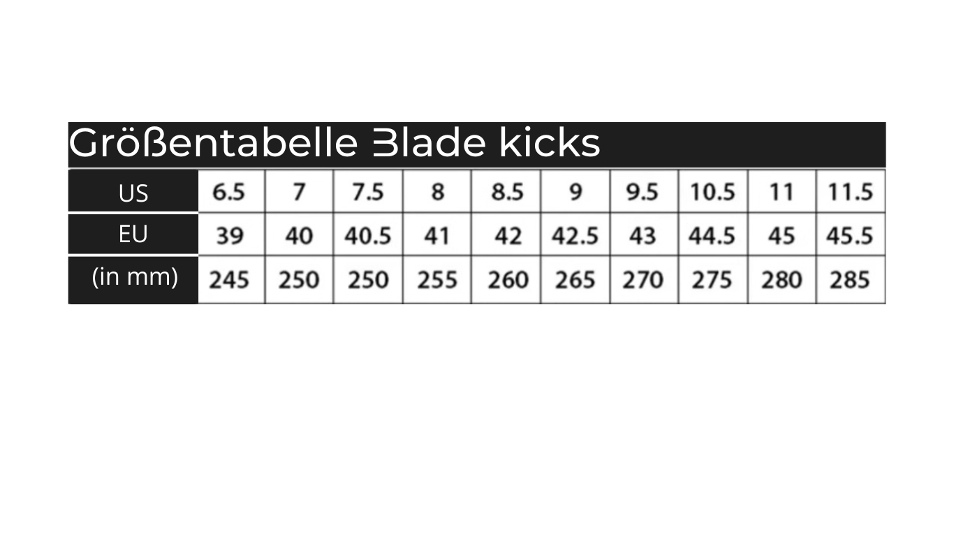 BLADE KICKS Schwarz  +8CM Erhöhung