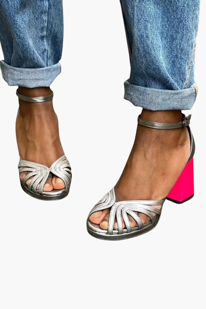 Seraphina™ | Glänzende und bunte Sandalen