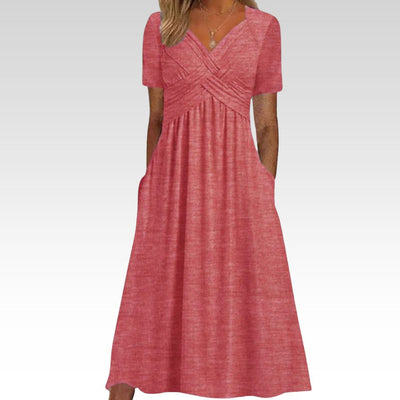 Hainah | V-Ausschnitt Schmeichelndes Kleid