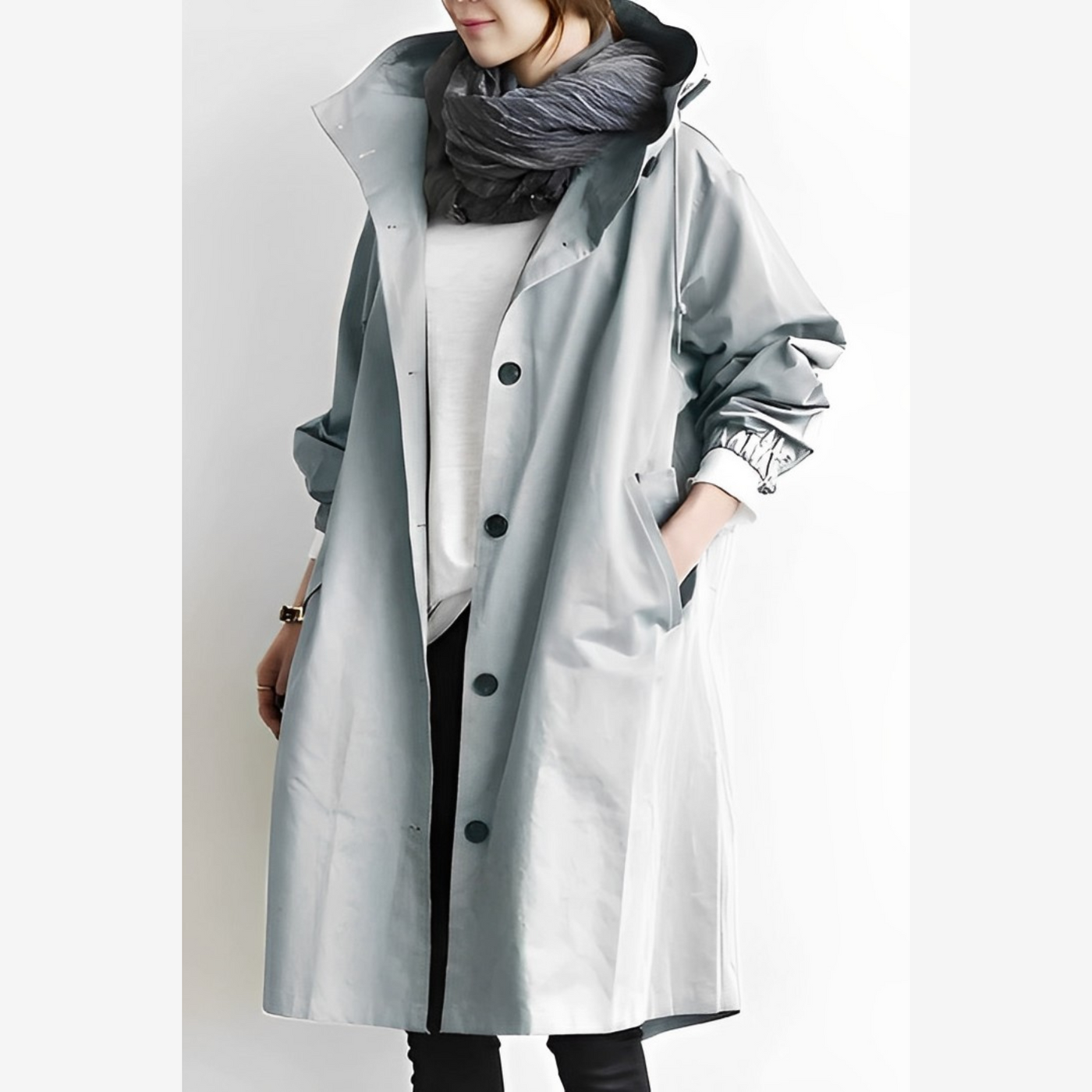 DuraCoat lange Windjacke mit Kapuze