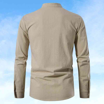 Dave - Lässiges Baumwoll-Leinen Hemd für Herren