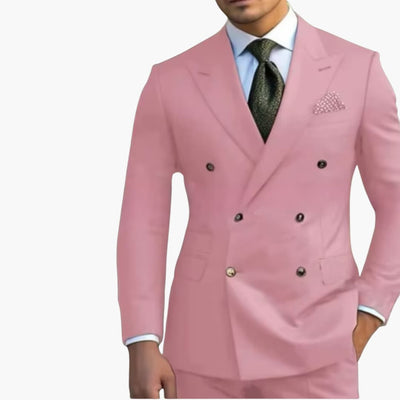 Herren Anzug mit doppelt geknöpftem Sakko und maßgeschneiderten Hosen