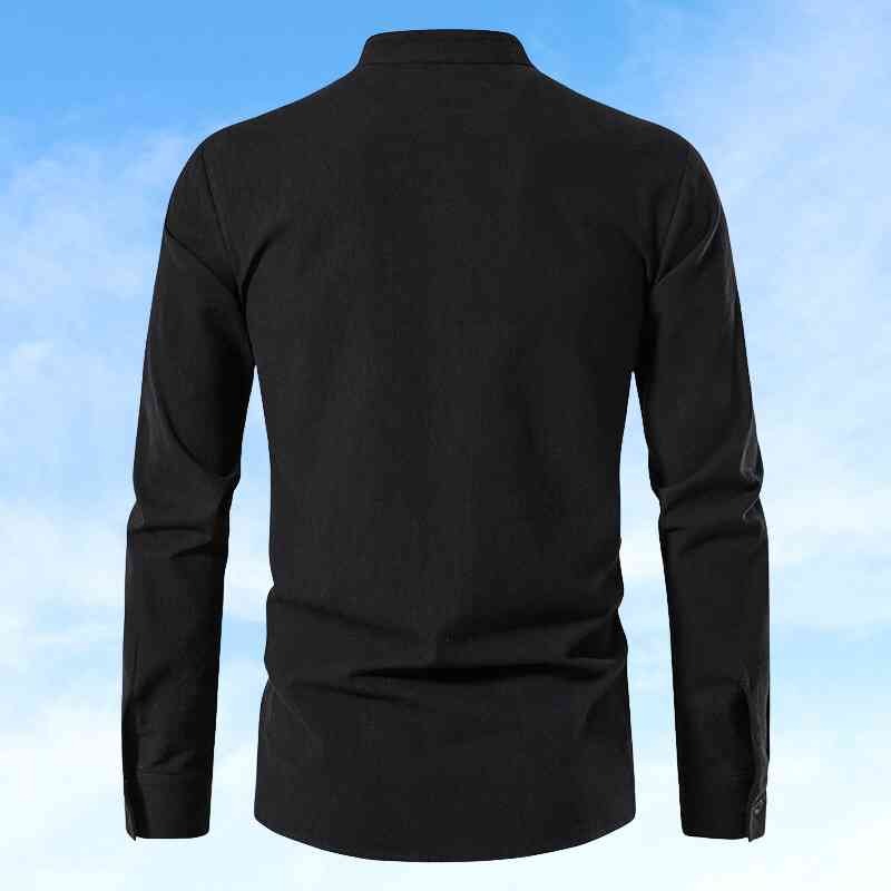 Dave - Lässiges Baumwoll-Leinen Hemd für Herren