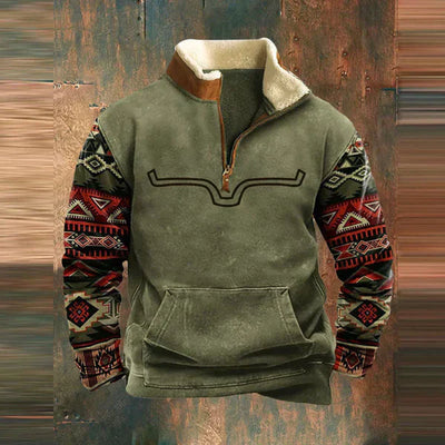 Herren Reißverschluss -Up Pullover