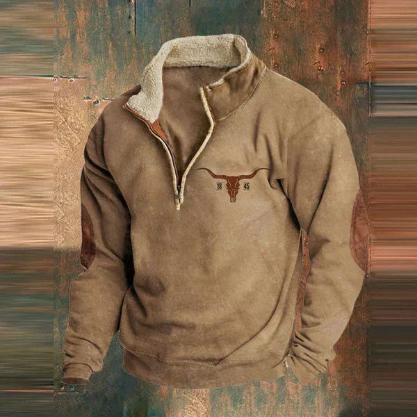 Herren Reißverschluss -Up Pullover