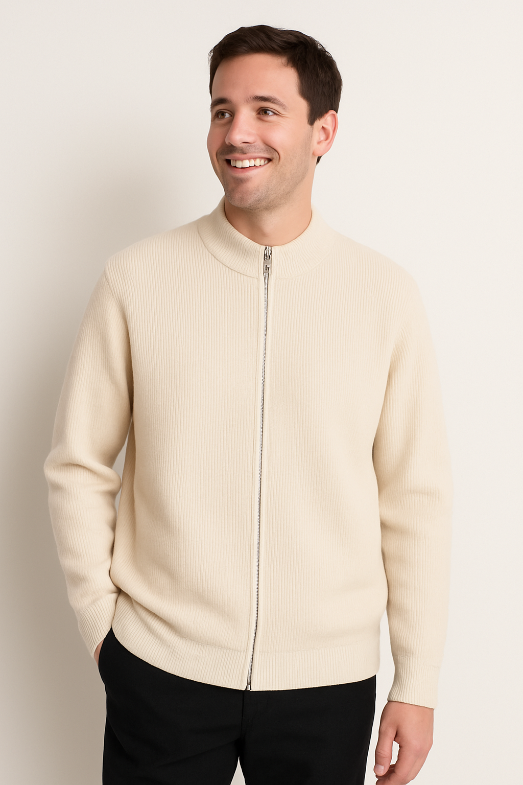 William Strickjacke mit Reißverschluss