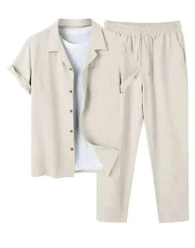 Zweiteiliges kurzärmeliges Hemd und Hose Set