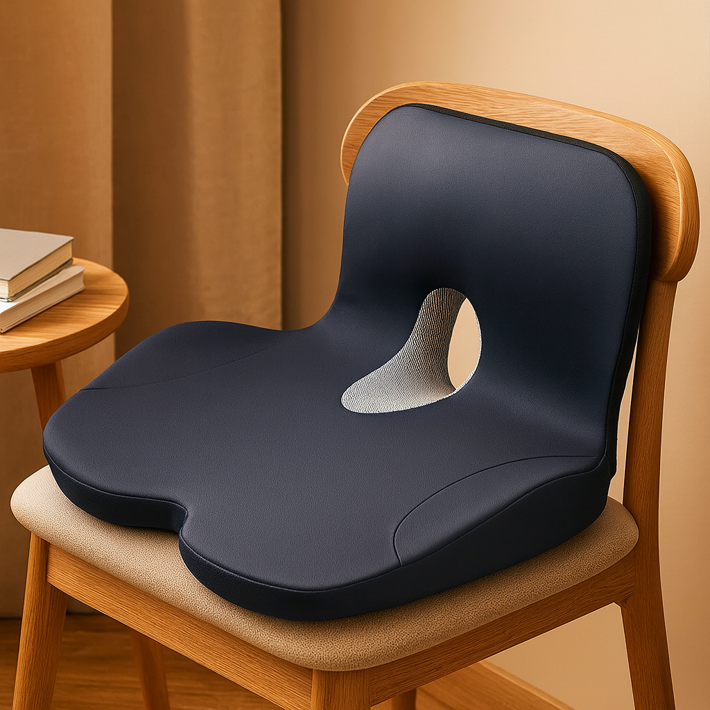 Zenvora | L-förmiges Sitzkissen aus Memory-Schaum mit Lendenwirbelstütze