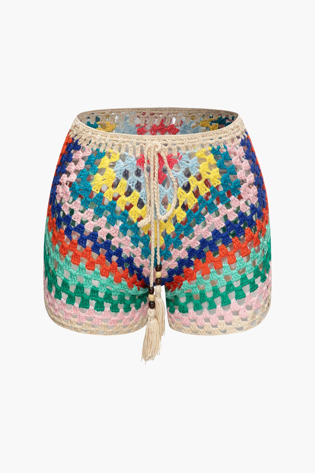 Naila | Boho-Strick-Zweiteiler mit Bustier & Shorts