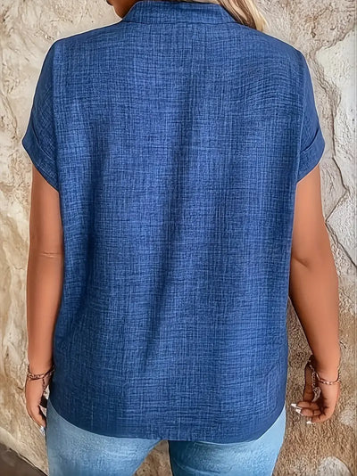 Rosabelle - Lässige Bluse Mit V Ausschnitt