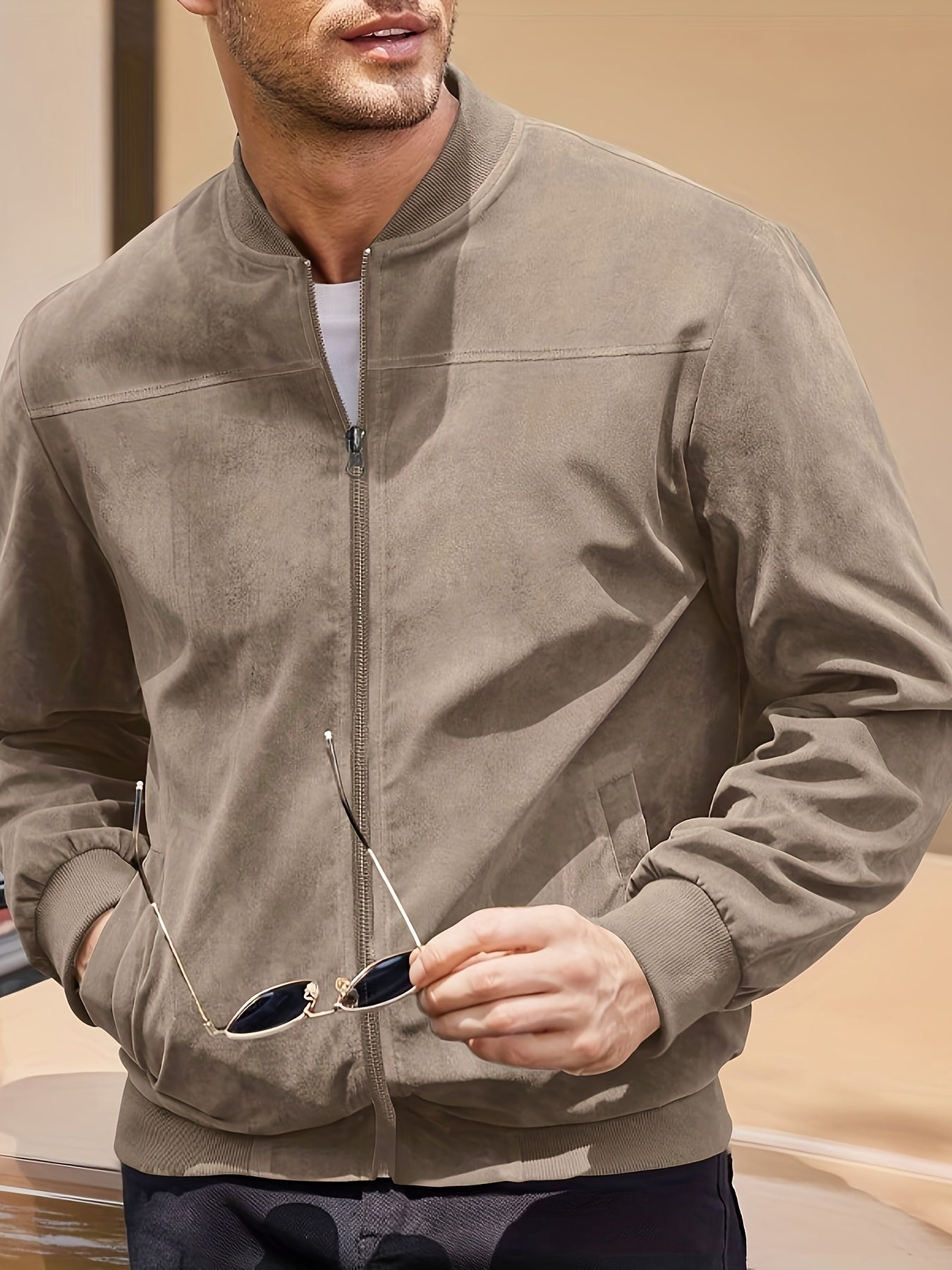 MIRAVO | Retro Herrenjacke aus Wildleder-Optik