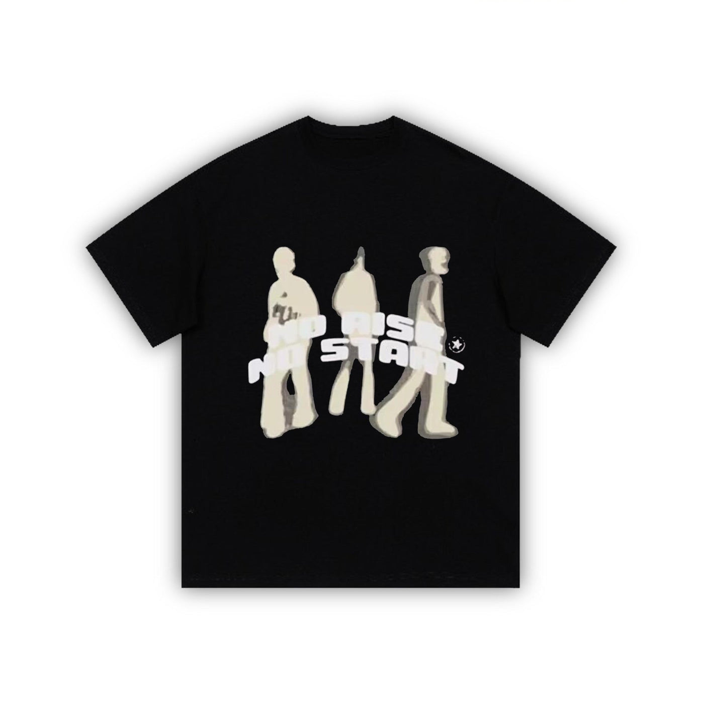 Rowan – Lockere Kurzarm-T-Shirt mit retro abstraktem Porträt