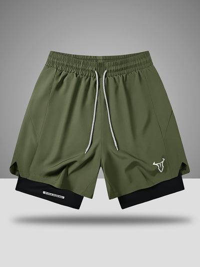 Fabian Sportshorts mit geometrischem Muster und leichtem Stretch für Herren