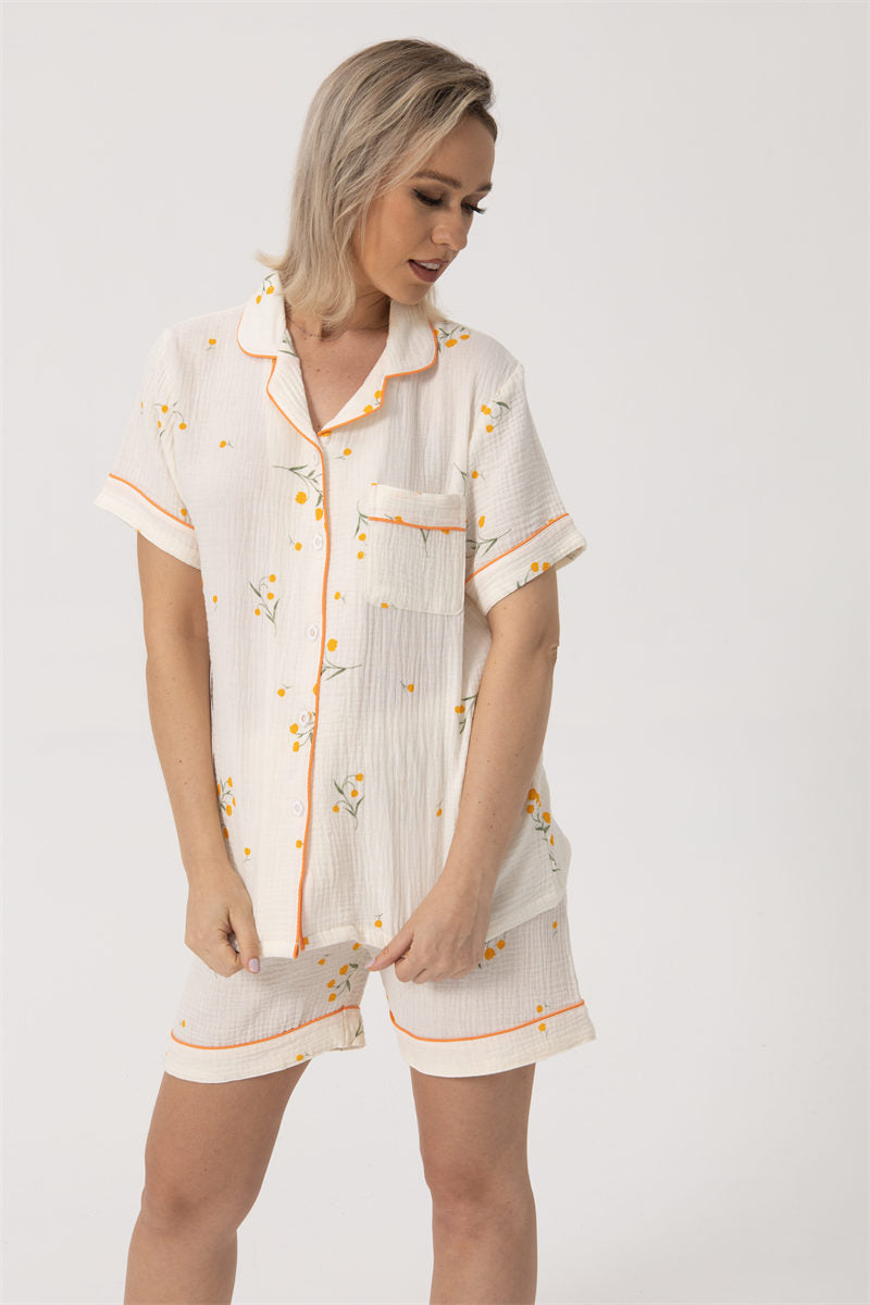 Sarah – Sommeranzug aus Baumwolle mit kurzen Ärmeln