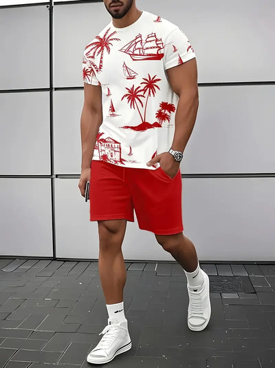 Barea – Elegant Sommer Zweiteilig Gedruckt  Set