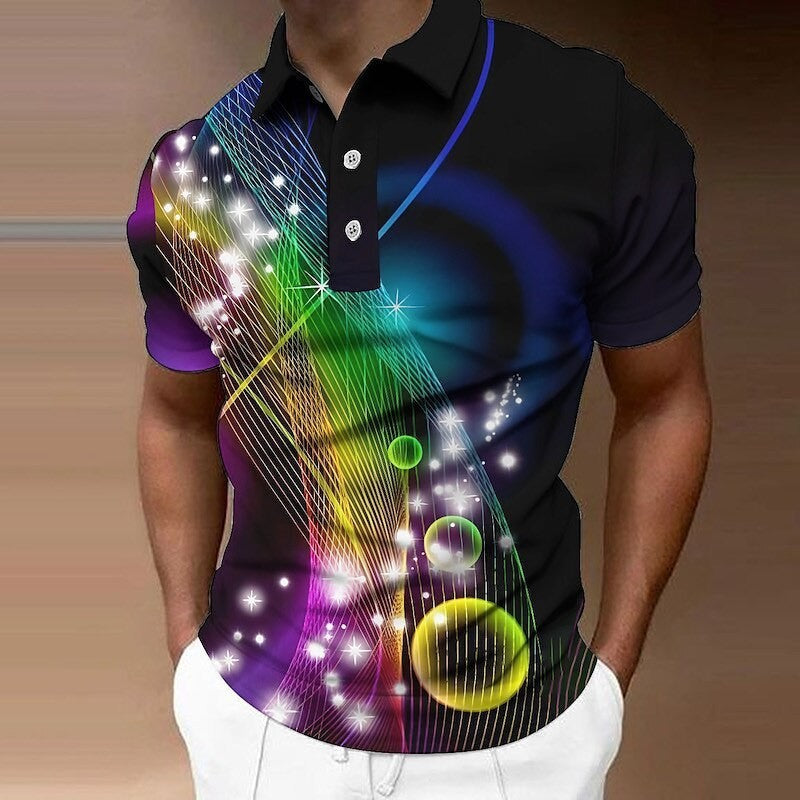 Doug – Kurzarm T-Shirt mit 3D-Digitaldruck und Segelboot-Muster