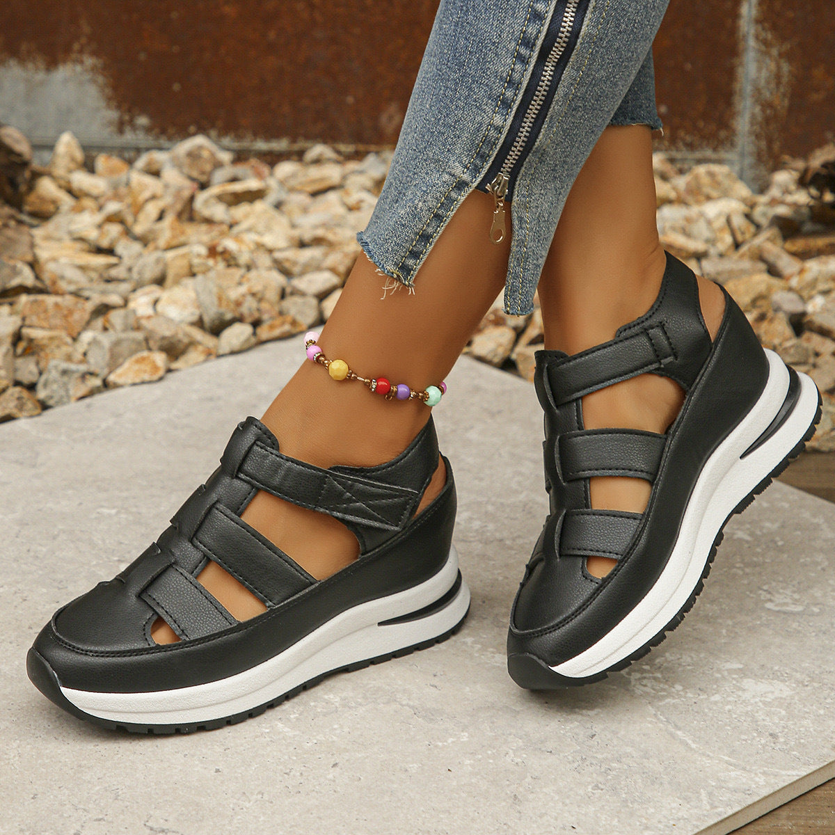 Tracy – Atmungsaktive Sommer Wedge Baotou Schuhe
