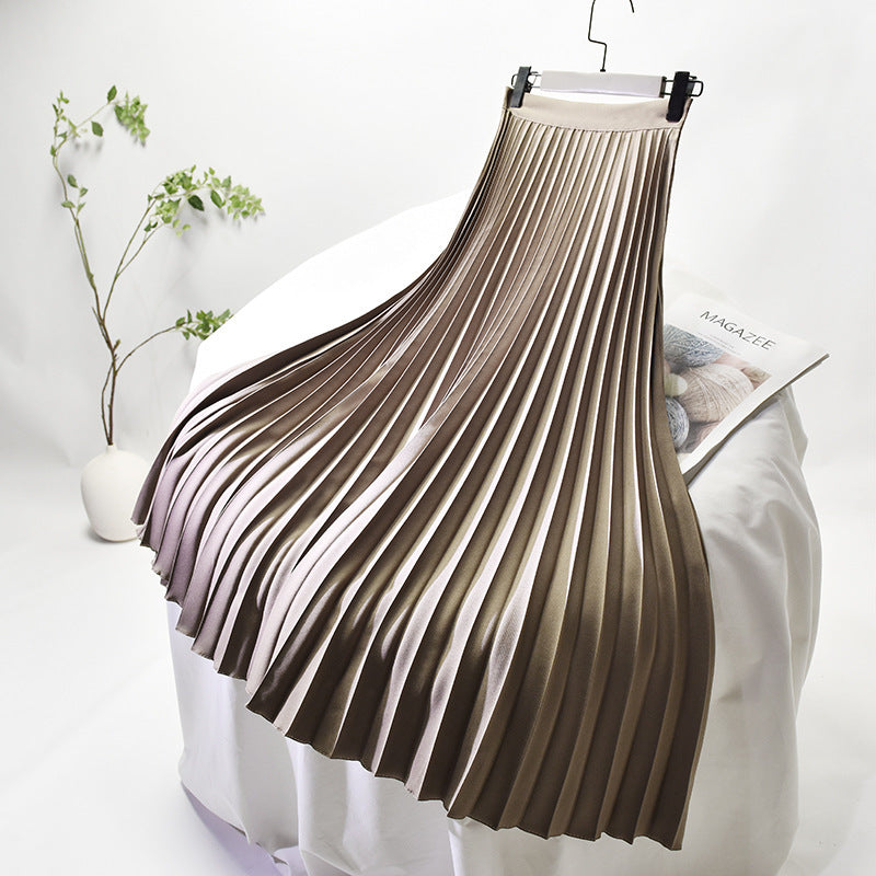 Lynda – Hoch taillierter, schmaler Plus-Size Faltenrock