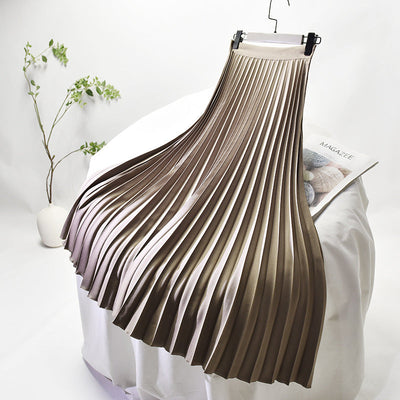 Lynda – Hoch taillierter, schmaler Plus-Size Faltenrock