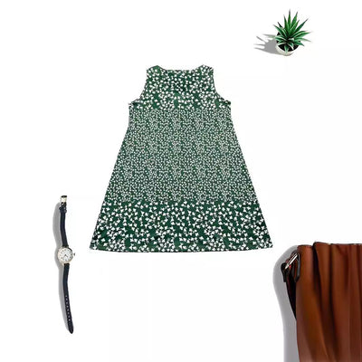 Elizabeth – Ärmelloses Kleid mit kleinem Blumenmuster