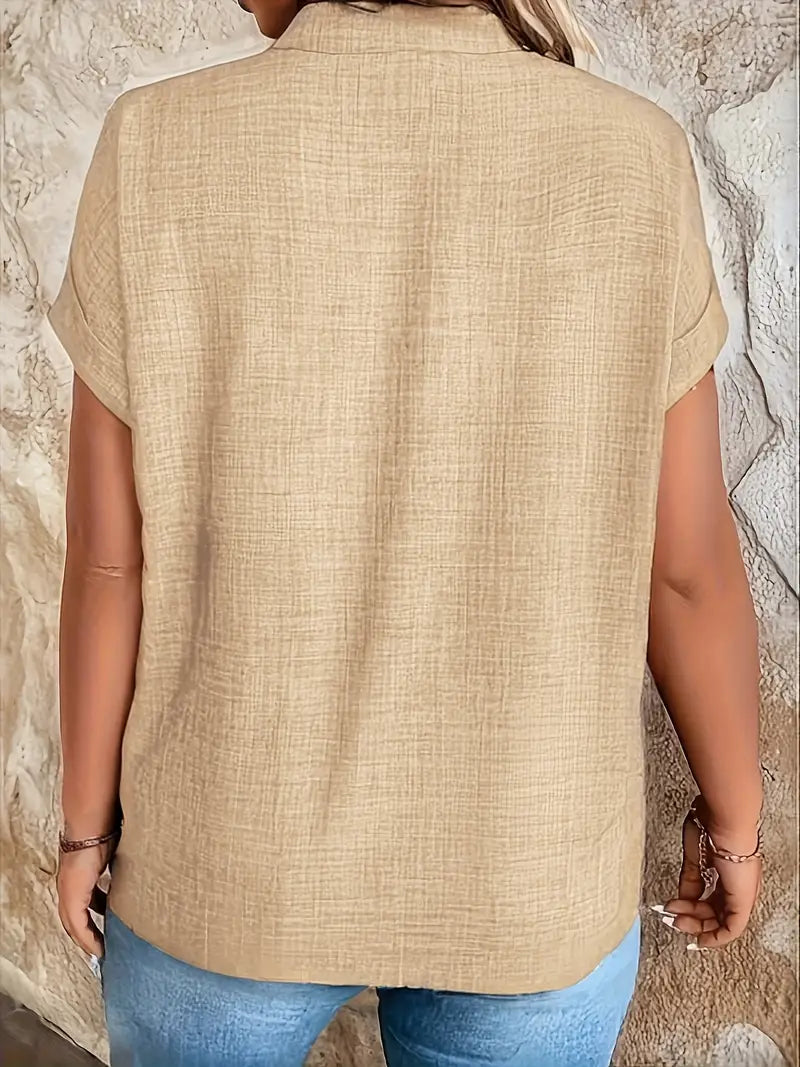 Rosabelle - Lässige Bluse Mit V Ausschnitt