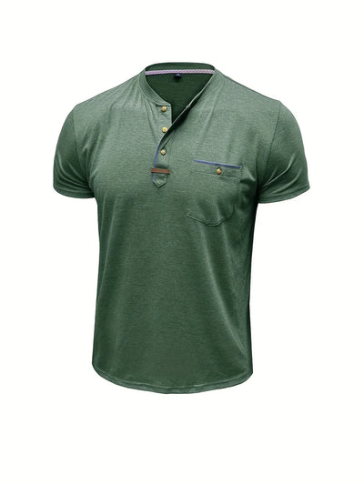 Saxon – Elegant Rundhalsausschnitt T Hemd Mit Tasche