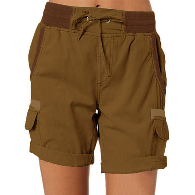 Damen Cargo Shorts Sommer Freizeitmode mit Taschen – Bequeme Outdoor Bermudashorts
