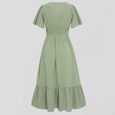 ARIA  | Mittellanges Kleid mit V-Ausschnitt