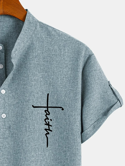 Elliott – Elegantes Kurzarm Hemd Mit Stehkragen