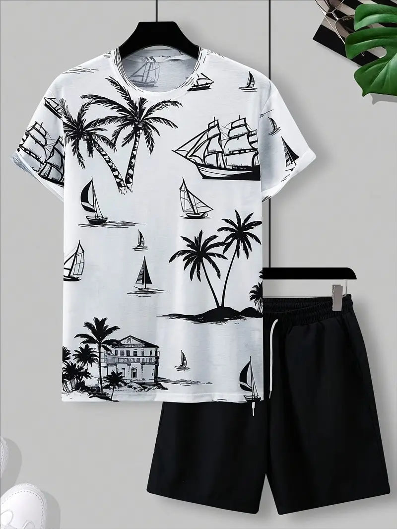 Barea – Elegant Sommer Zweiteilig Gedruckt  Set