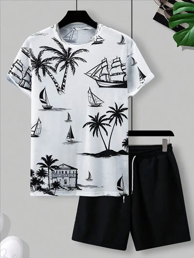 Barea – Elegant Sommer Zweiteilig Gedruckt  Set