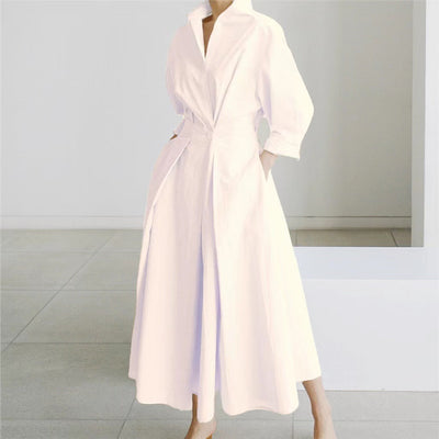 Tamara – Langärmliges Blusenkleid mit elastischem Bund