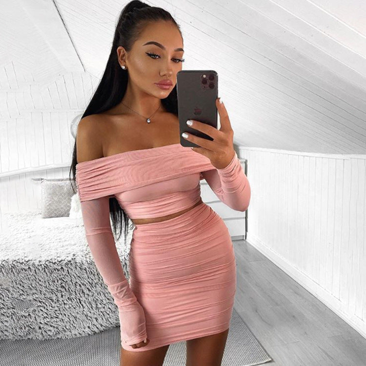 Natalie – Sexy Faltender Ein-Schulter-Rock