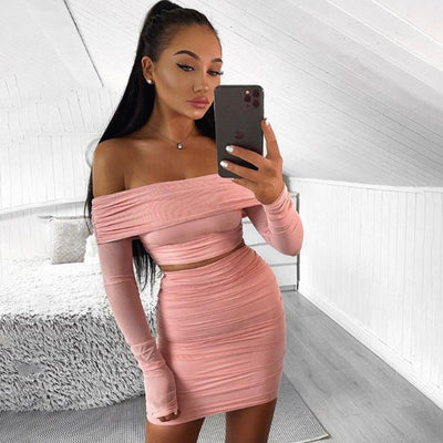 Natalie – Sexy Faltender Ein-Schulter-Rock