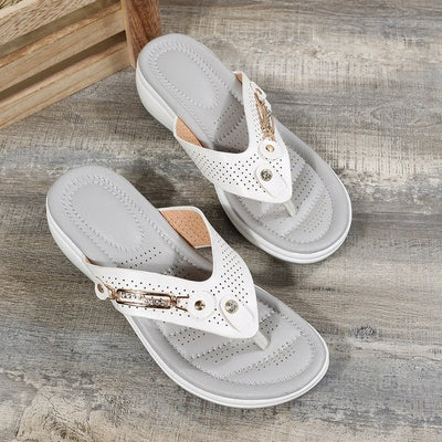 Gabrielle – Wedge-Plattform Flip-Flops mit Zehensteg