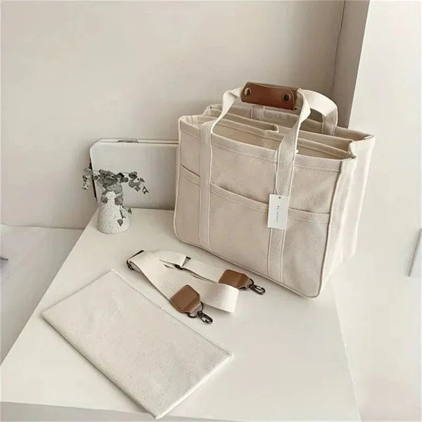 Canvas Tragetasche Damen – Großer Shopper aus Stoff – UrbanLook