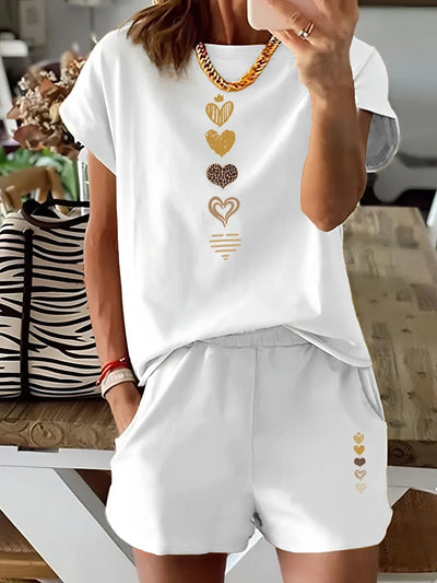 Lyra – Lässiges Zweiteiliges Set Mit Grafik Drucken