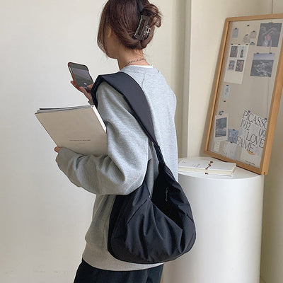 Puffer Schultertasche Damen – Vegane Leder Hobo Bag mit Reißverschluss