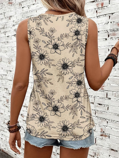 Lilou – Lässiges Sommer Top Mit Blumen Drucken