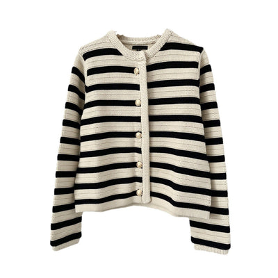 Gabrielle – Schlanker gestreifter Strick-Cardigan für Damen