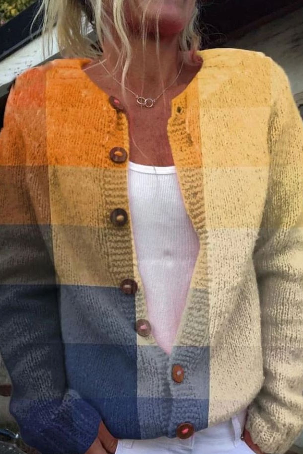 Orla - Geometrische Strickjacke