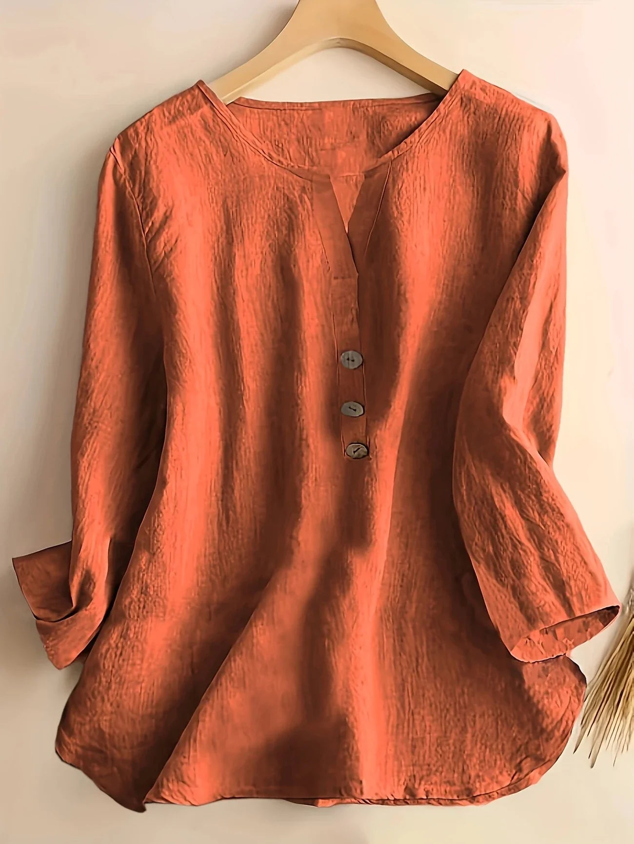 Mykaela – Lässige Bluse Aus Baumwolle Und Leinen