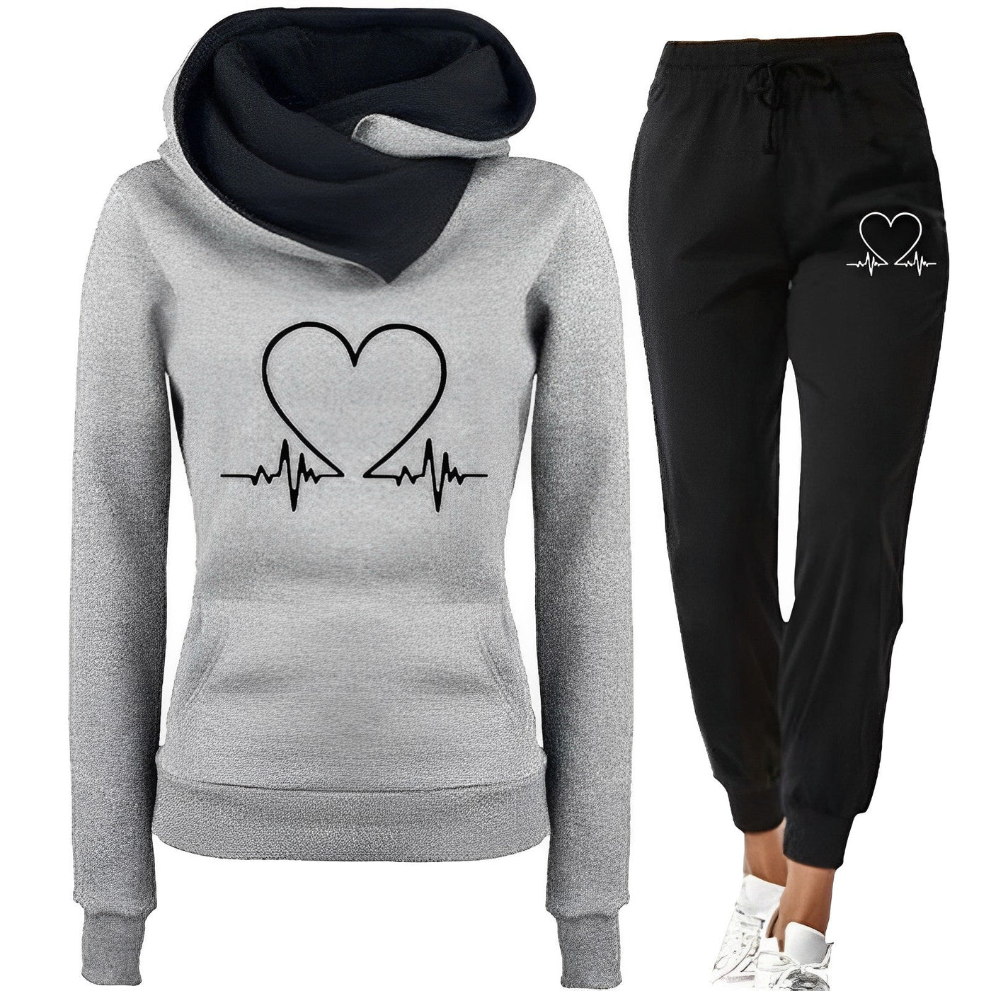 Zweiteiliges Heartbeat-Joggingset