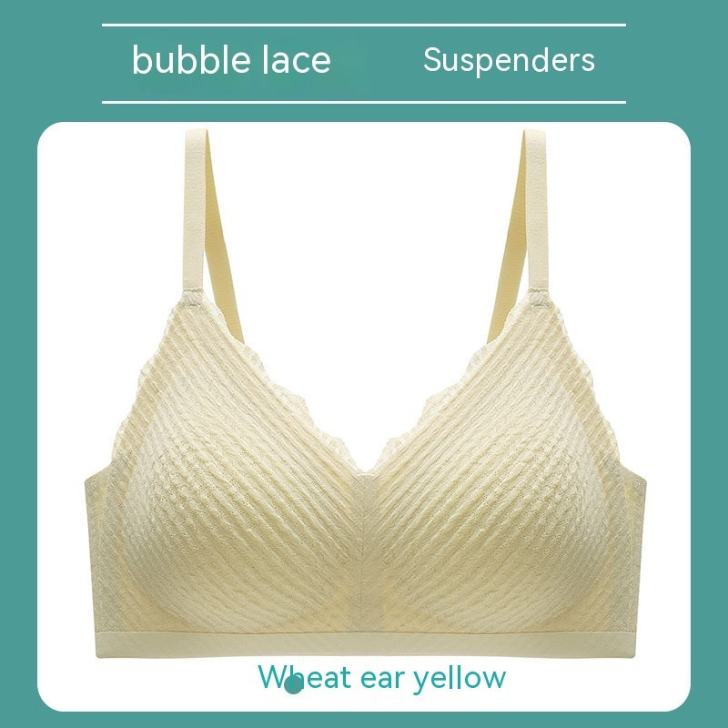 Christine – Nahtlose Unterwäsche aus veganem Latex mit Spitzen-Trägern